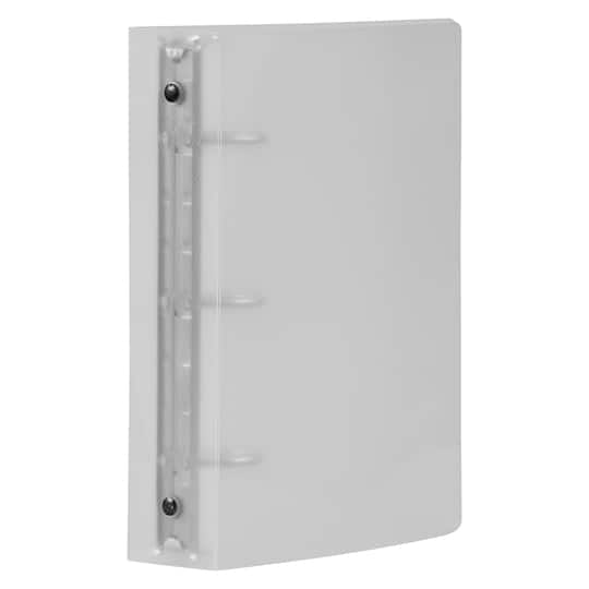 JAM Paper 1.5" Glass Twill Plastic Mini 3-Ring Binder